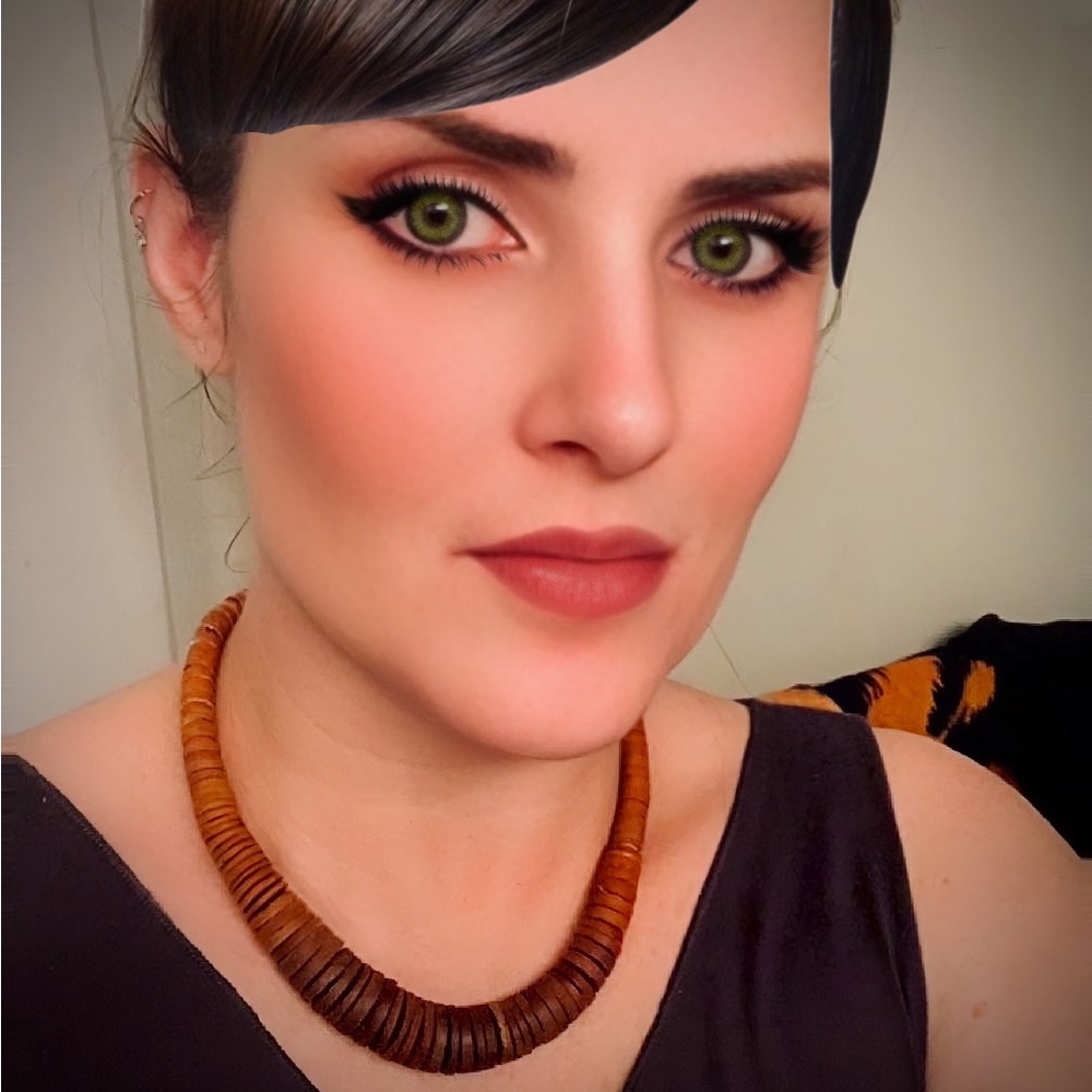 Elegant Brown Beaded Natural Wood handmade artisan Necklace